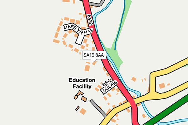 SA19 8AA map - OS OpenMap – Local (Ordnance Survey)