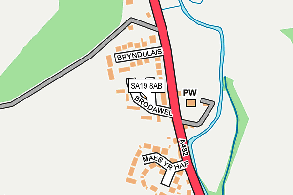 SA19 8AB map - OS OpenMap – Local (Ordnance Survey)