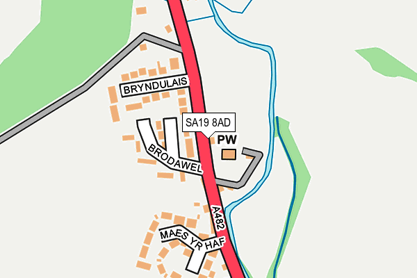 SA19 8AD map - OS OpenMap – Local (Ordnance Survey)