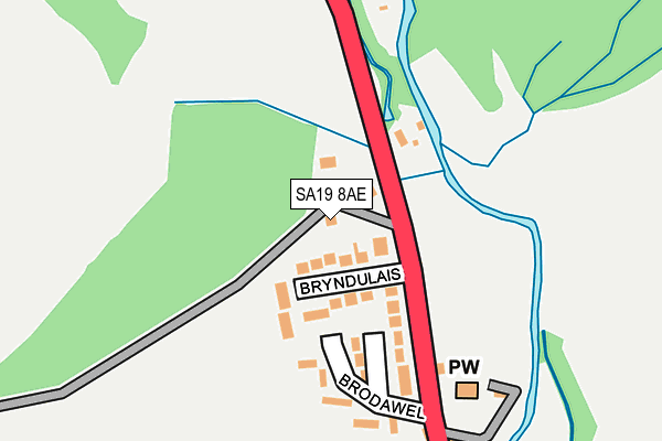 SA19 8AE map - OS OpenMap – Local (Ordnance Survey)