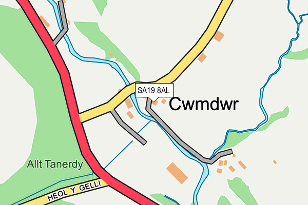 SA19 8AL map - OS OpenMap – Local (Ordnance Survey)