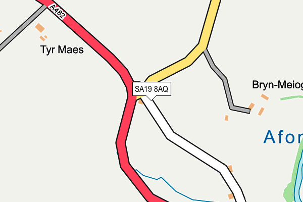 SA19 8AQ map - OS OpenMap – Local (Ordnance Survey)