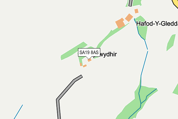 SA19 8AS map - OS OpenMap – Local (Ordnance Survey)
