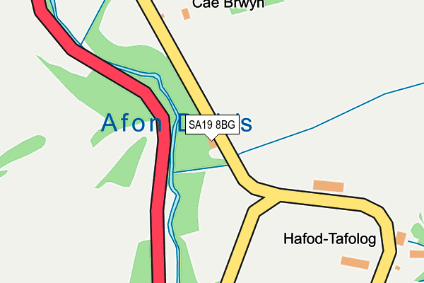 SA19 8BG map - OS OpenMap – Local (Ordnance Survey)