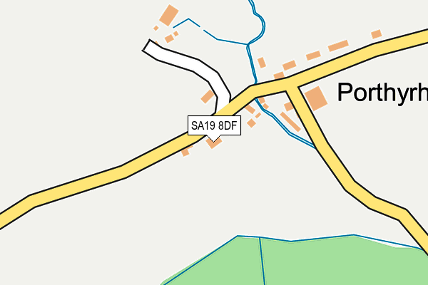 SA19 8DF map - OS OpenMap – Local (Ordnance Survey)