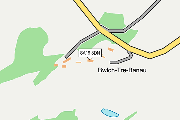 SA19 8DN map - OS OpenMap – Local (Ordnance Survey)