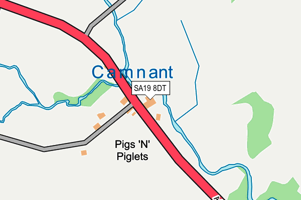 SA19 8DT map - OS OpenMap – Local (Ordnance Survey)