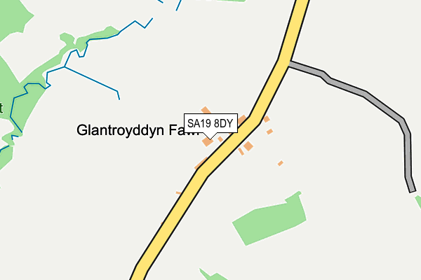 SA19 8DY map - OS OpenMap – Local (Ordnance Survey)