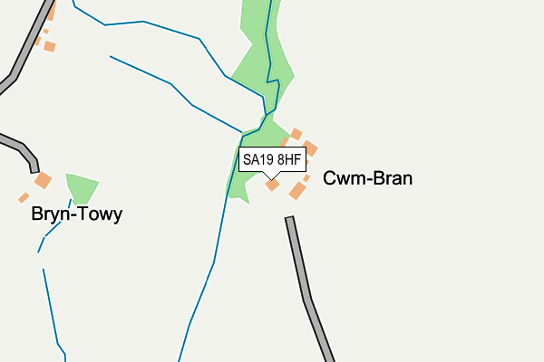 SA19 8HF map - OS OpenMap – Local (Ordnance Survey)