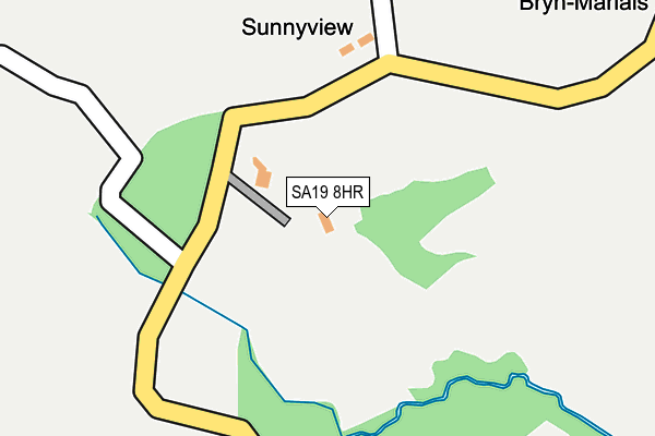 SA19 8HR map - OS OpenMap – Local (Ordnance Survey)