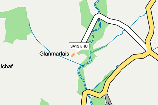 SA19 8HU map - OS OpenMap – Local (Ordnance Survey)