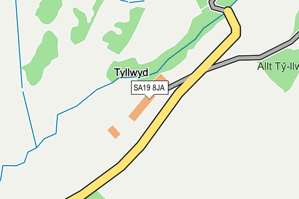 SA19 8JA map - OS OpenMap – Local (Ordnance Survey)