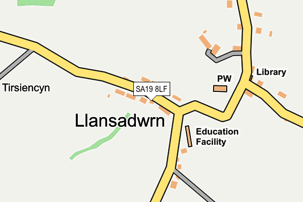 SA19 8LF map - OS OpenMap – Local (Ordnance Survey)