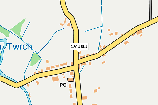 SA19 8LJ map - OS OpenMap – Local (Ordnance Survey)