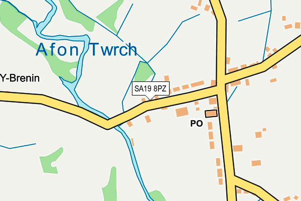 SA19 8PZ map - OS OpenMap – Local (Ordnance Survey)