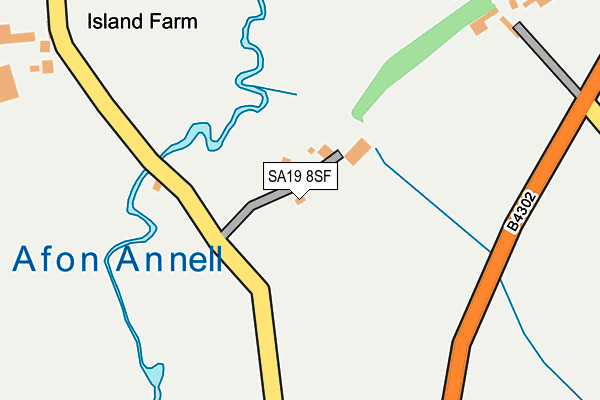 SA19 8SF map - OS OpenMap – Local (Ordnance Survey)