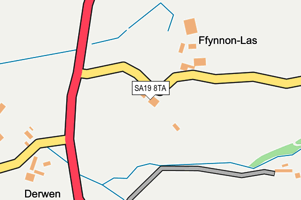 SA19 8TA map - OS OpenMap – Local (Ordnance Survey)