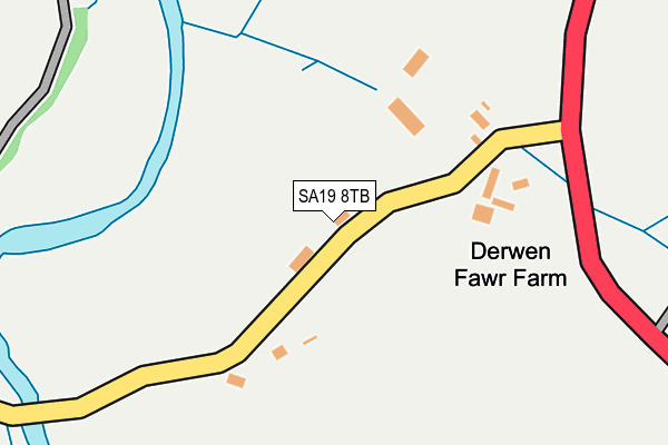 SA19 8TB map - OS OpenMap – Local (Ordnance Survey)
