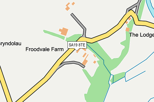 SA19 8TE map - OS OpenMap – Local (Ordnance Survey)