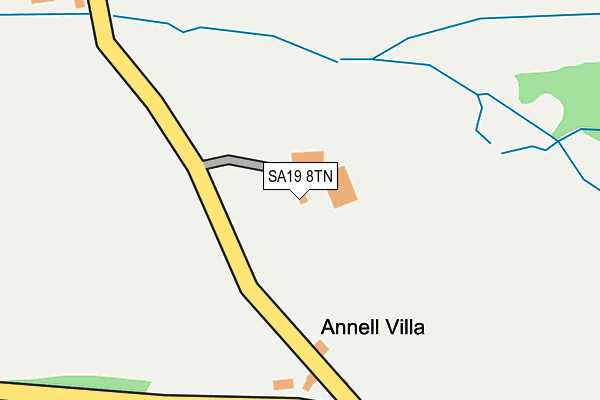 SA19 8TN map - OS OpenMap – Local (Ordnance Survey)
