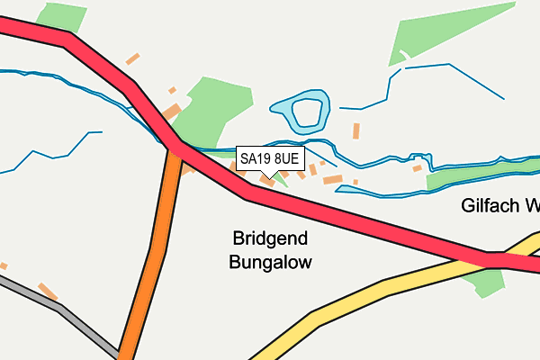 SA19 8UE map - OS OpenMap – Local (Ordnance Survey)
