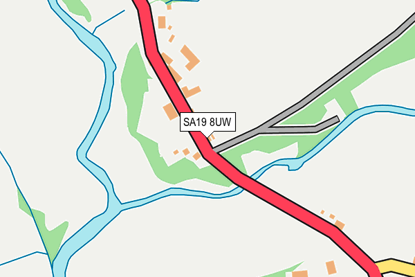 SA19 8UW map - OS OpenMap – Local (Ordnance Survey)