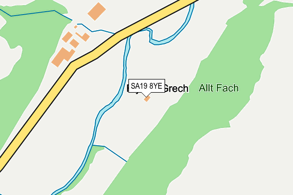 SA19 8YE map - OS OpenMap – Local (Ordnance Survey)