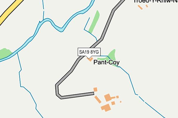 SA19 8YG map - OS OpenMap – Local (Ordnance Survey)