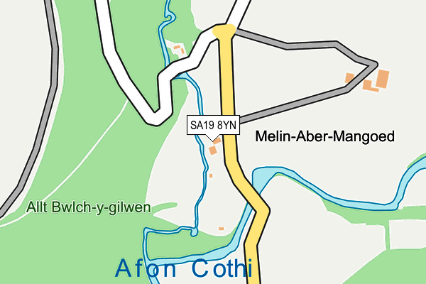 SA19 8YN map - OS OpenMap – Local (Ordnance Survey)