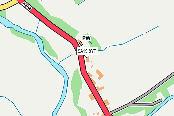 SA19 8YT map - OS OpenMap – Local (Ordnance Survey)