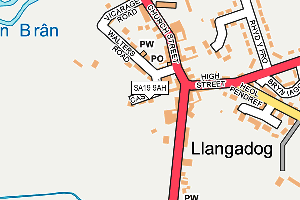 SA19 9AH map - OS OpenMap – Local (Ordnance Survey)