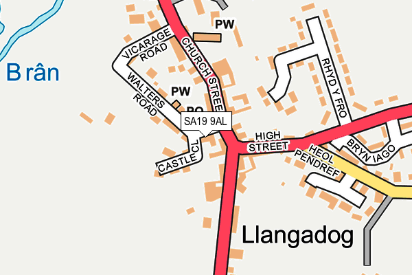 SA19 9AL map - OS OpenMap – Local (Ordnance Survey)