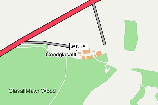 SA19 9AT map - OS OpenMap – Local (Ordnance Survey)