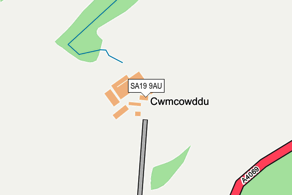 SA19 9AU map - OS OpenMap – Local (Ordnance Survey)