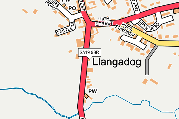 SA19 9BR map - OS OpenMap – Local (Ordnance Survey)