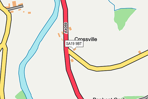 SA19 9BT map - OS OpenMap – Local (Ordnance Survey)