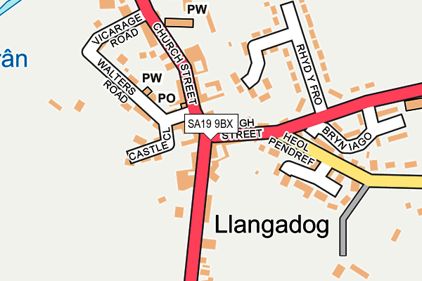 SA19 9BX map - OS OpenMap – Local (Ordnance Survey)