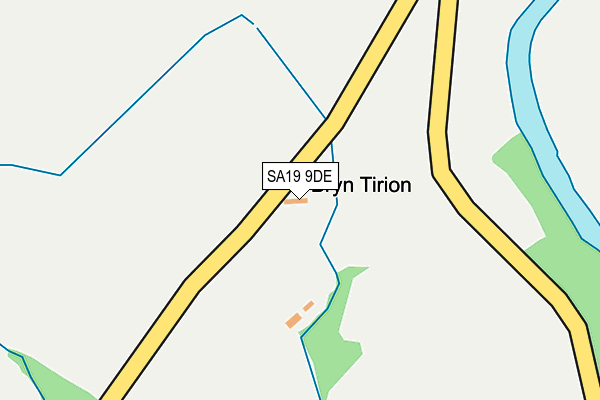 SA19 9DE map - OS OpenMap – Local (Ordnance Survey)