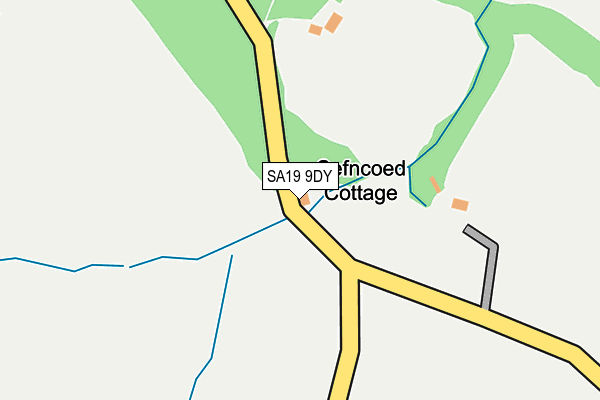 SA19 9DY map - OS OpenMap – Local (Ordnance Survey)