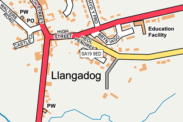 SA19 9ED map - OS OpenMap – Local (Ordnance Survey)