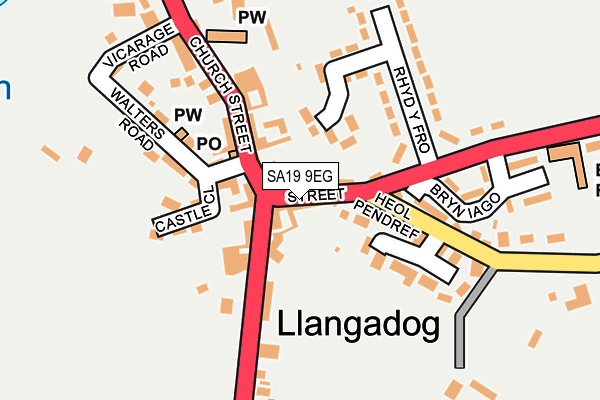 SA19 9EG map - OS OpenMap – Local (Ordnance Survey)