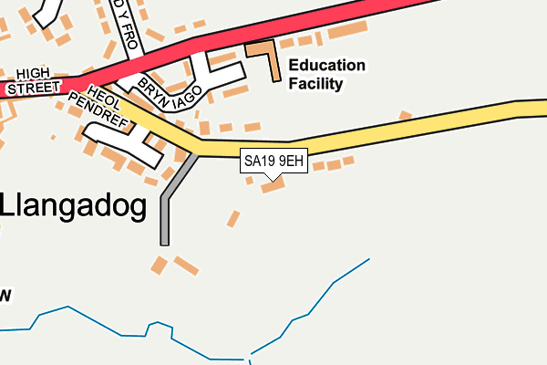 SA19 9EH map - OS OpenMap – Local (Ordnance Survey)