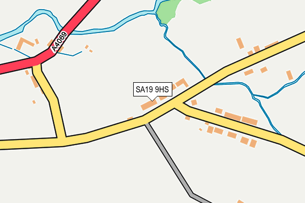 SA19 9HS map - OS OpenMap – Local (Ordnance Survey)