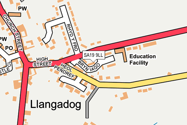 SA19 9LL map - OS OpenMap – Local (Ordnance Survey)