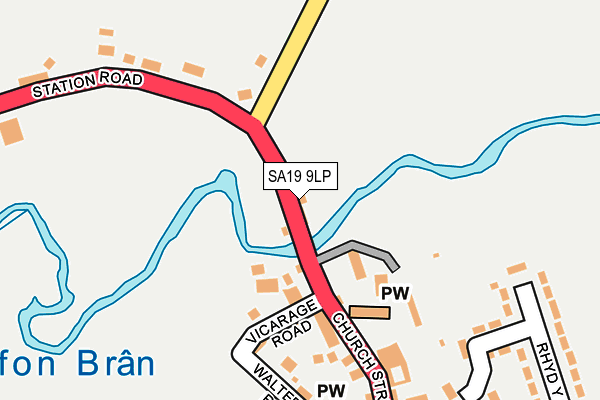 SA19 9LP map - OS OpenMap – Local (Ordnance Survey)