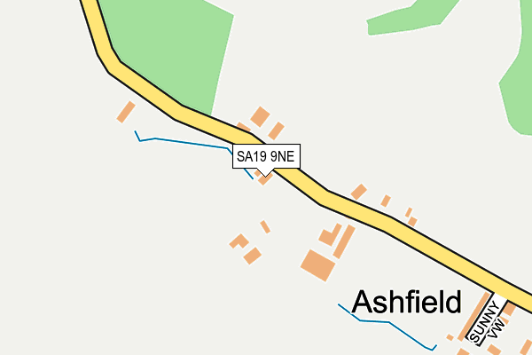 SA19 9NE map - OS OpenMap – Local (Ordnance Survey)