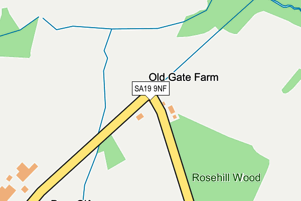 SA19 9NF map - OS OpenMap – Local (Ordnance Survey)