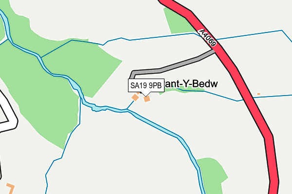 SA19 9PB map - OS OpenMap – Local (Ordnance Survey)
