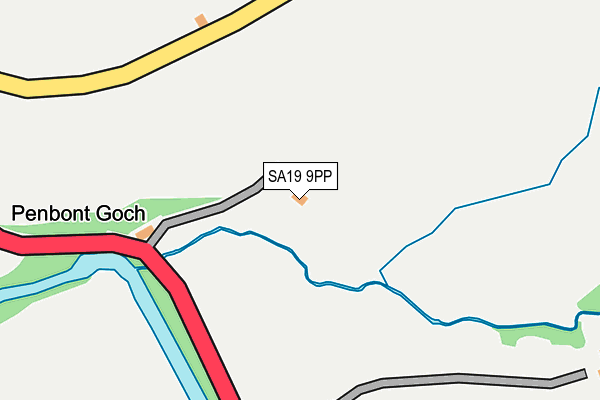 SA19 9PP map - OS OpenMap – Local (Ordnance Survey)