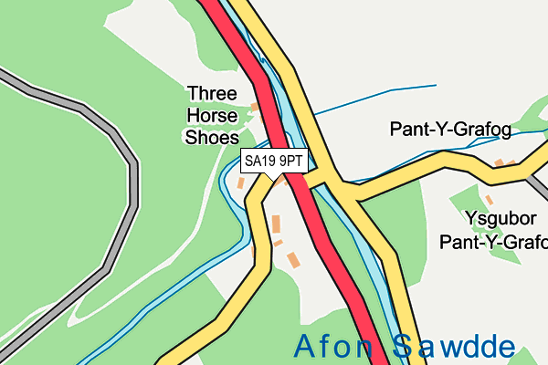 SA19 9PT map - OS OpenMap – Local (Ordnance Survey)